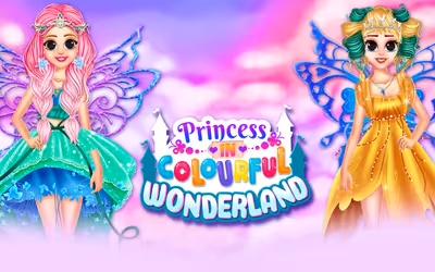 Princess In Colourful Wonderland