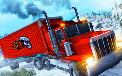 Semi Truck Snow Simulator