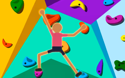 Stickman Rock climber