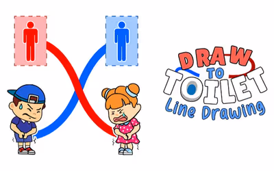 Draw To Toilet - Line Drawing