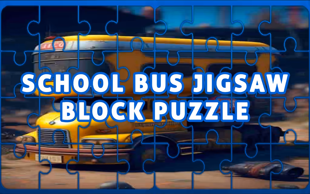 School Bus Jigsaw Block Puzzle