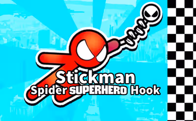 Stickman Spider Superhero with Hook