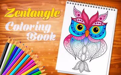 Zentangle Coloring Book
