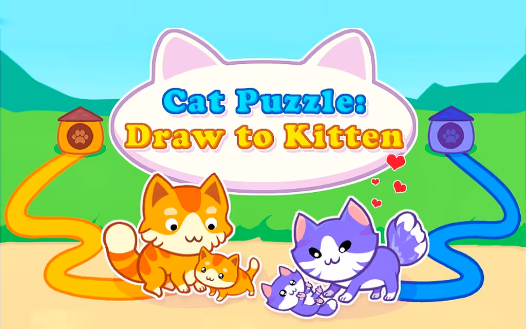 Cat Puzzle: Draw to Kitten