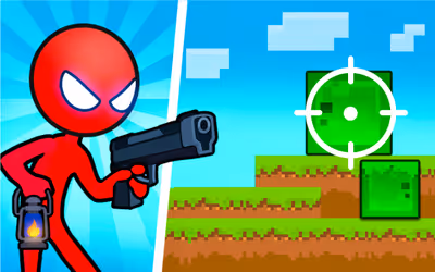 Red Stickman vs Monster School 2
