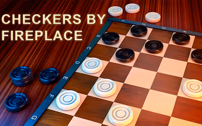 Checkers by Fireplace