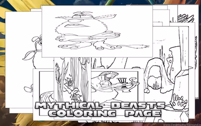 Mythical Beasts Coloring Page