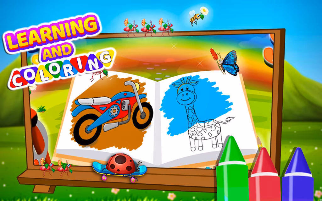 Learning and Coloring For Kids
