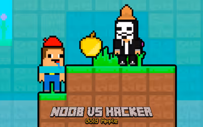 Noob vs Hacker Gold Apple