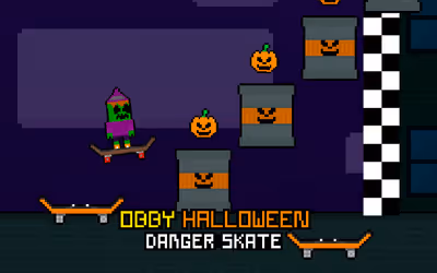 Obby Halloween Danger Skate
