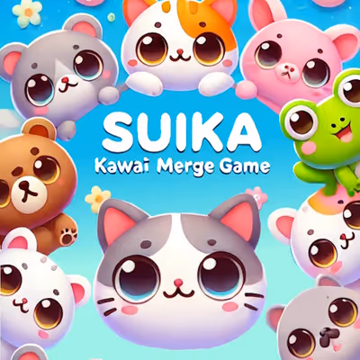 Suika Kawaii Cat Merge game