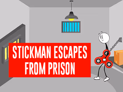 Stickman escapes from prison