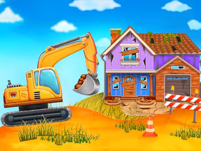 Construction Truck: Building Games for Kids