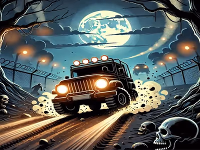 Racing Car Destroying Zombie
