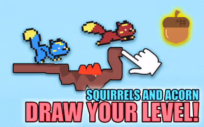 Squirrels and Acorn - Draw your level!