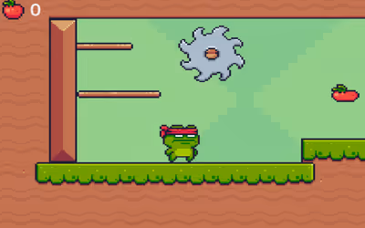 Green Ninja Collects Apples