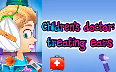 Children's Doctor Treating Ears