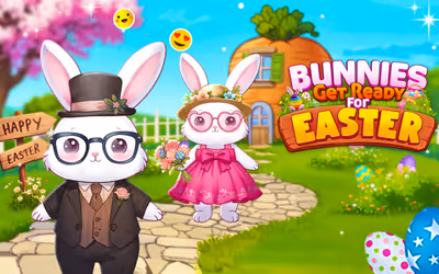 Bunnies Get Ready for Easter
