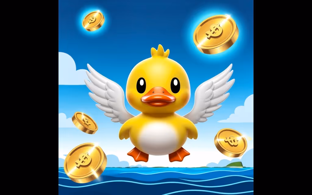 A Duck Collecting Coins