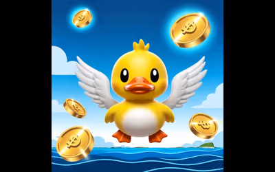 A Duck Collecting Coins
