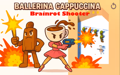 Ballerina Cappuccina Brainrot Shooter