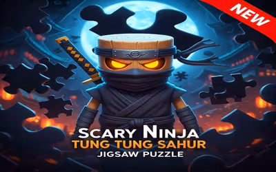 Scary Ninja Tung Tung Sahur Jigsaw Puzzle