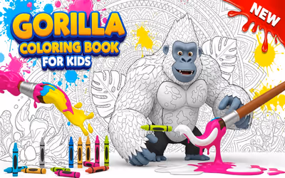 Gorilla Coloring Book for Kids