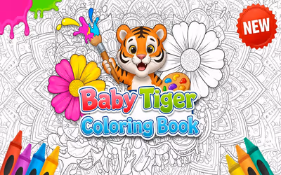 Baby Tiger Coloring Book