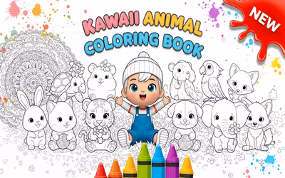 Kawaii Animal Coloring Book