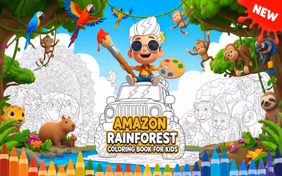 Amazon Rainforest Coloring Book for Kids