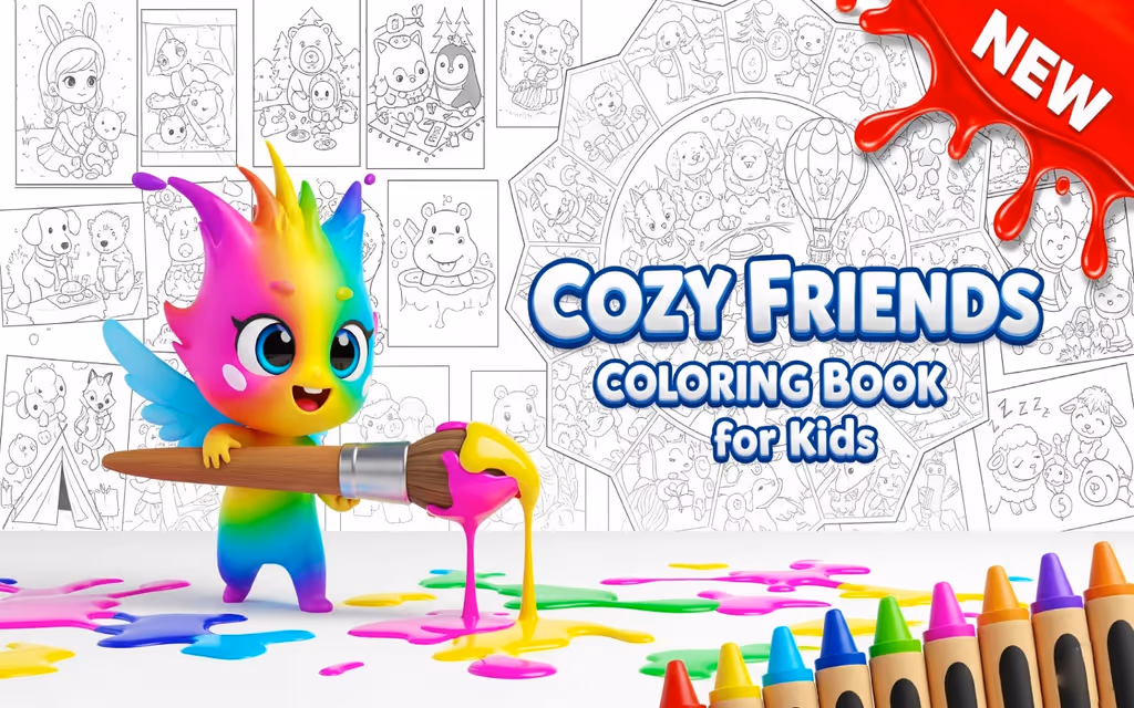 Cozy Friends Coloring Book for Kids