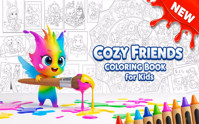 Cozy Friends Coloring Book for Kids