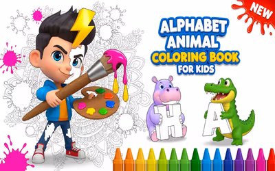 Alphabet Animal Coloring Book for Kids