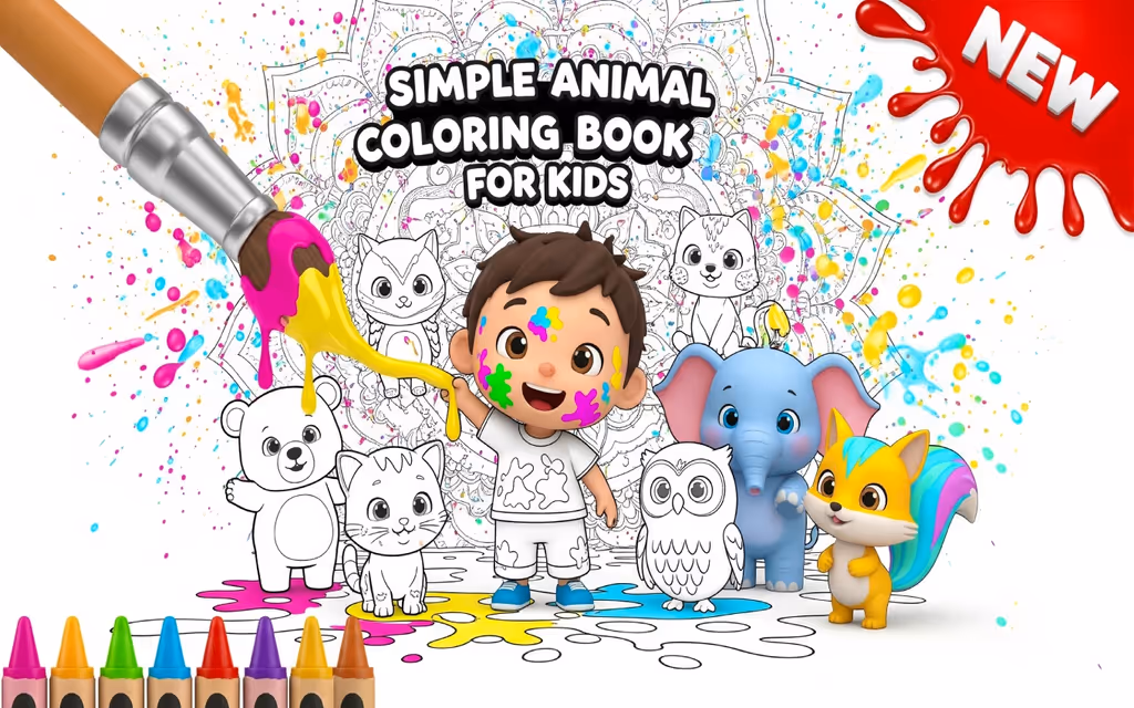 Simple Animal Coloring Book for Kids