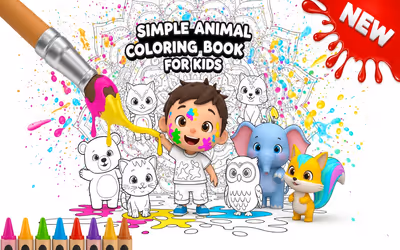 Simple Animal Coloring Book for Kids