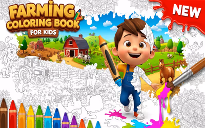 Farming Coloring Book for Kids