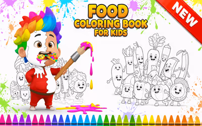 Food Coloring Book for Kids