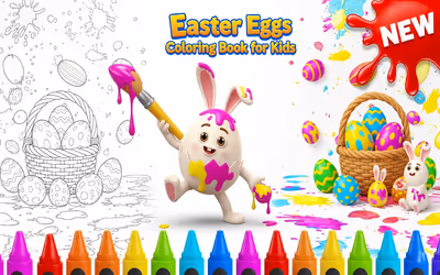 Easter Eggs Coloring Book for Kids