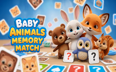 Baby Animals Memory Match