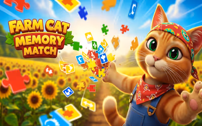 Farm Cat Memory Match