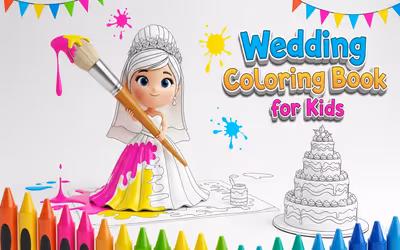 Wedding Coloring Book for Kids