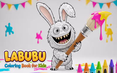 Labubu Coloring Book for Kids