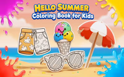 Hello Summer Coloring Book for Kids
