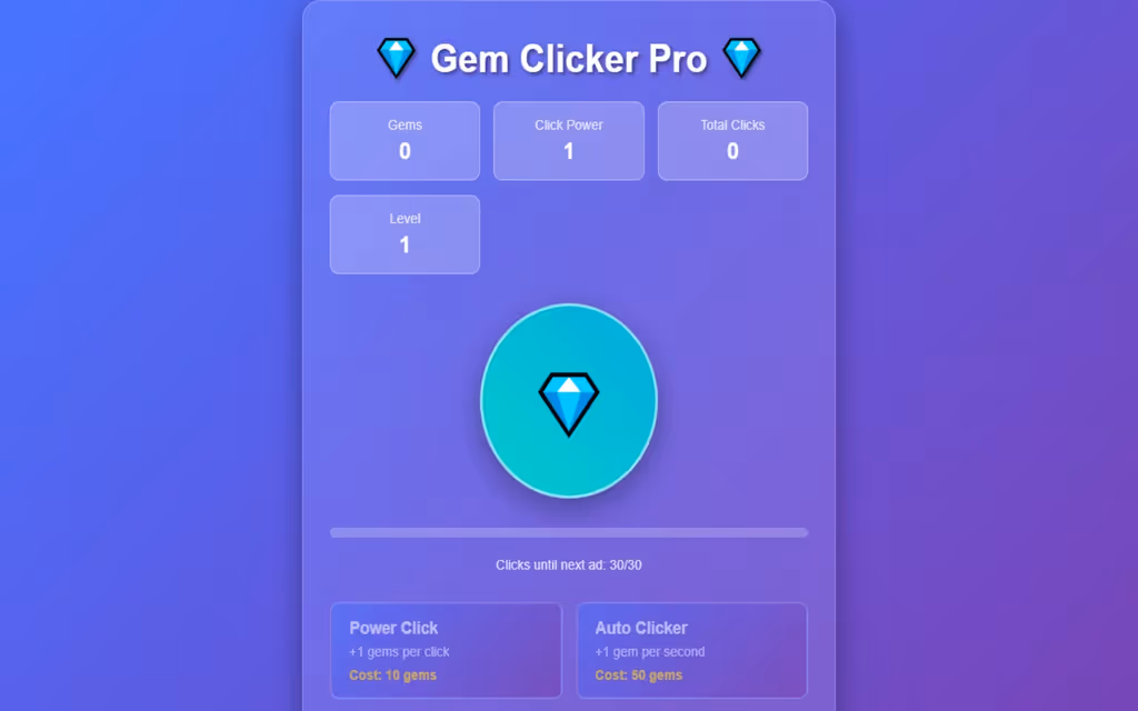 Gem Clicker Pro