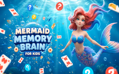 Mermaid Memory Brain for Kids