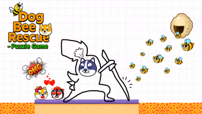 Dog Bee Rescue - Puzzle Game