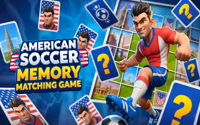 American Soccer Memory Matching Game