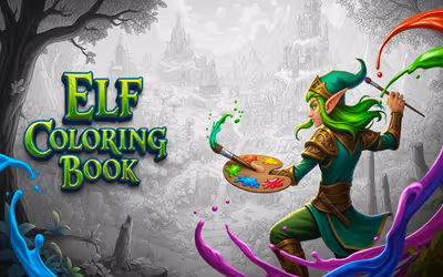 Elf Coloring Book